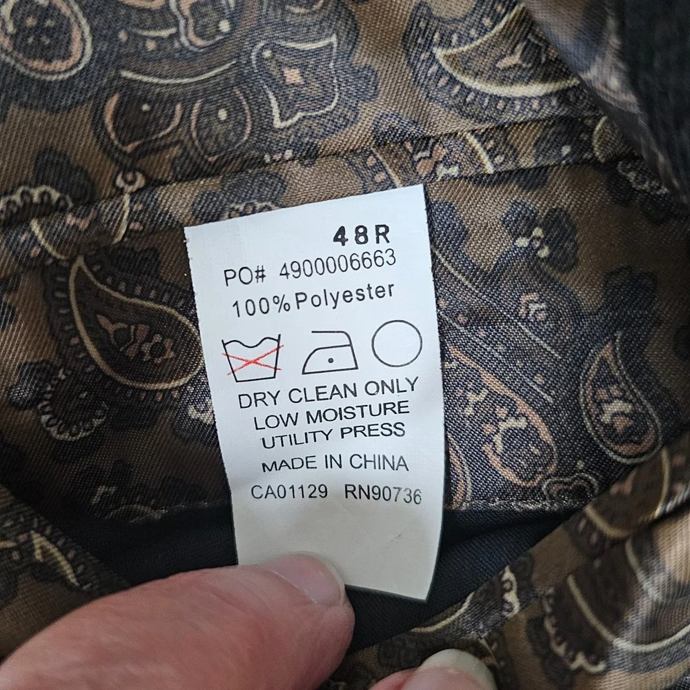 Ralph Ralph Lauren Mens 48R Brown Corduroy Blazer Paisley Lining 3 Button Jacket